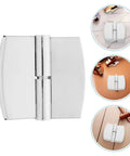 Self Closing Stainless Steel Door Hinges For Public Restrooms No Fuss Adjustable Spring Hinge Set with close-up view