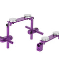 Stealth Invisible RC Magnetic Body Mount Kit 2 Pieces Lightweight Aluminum Alloy Shell Mount For HSP 1/10 RC Touring And Drift Cars Strong Magnets For Quick Replacement Purple