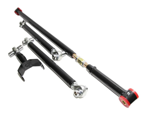 Rear Control Arm Kit With Adjustable Upper And Lower Arms And Panhard Bar For 2005 2014 Mustang S197 Chassis Upgrade Your Ride With Easy Alignment Stiffer Handling And Smooth Street To Track Performance. black steel adjustable rear suspension arms and panhard bar