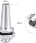 RC Antenna Tube Kit For RC Boat With Silver Aluminum Mount M6 Thread showing size and details