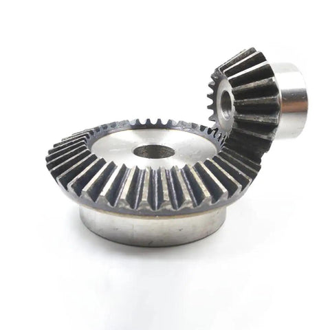 Bevel Gear for 1 to 1 Ratio Set, 21 Teeth, 1.5M Hole, 45 Carbon Steel Mechanical Transmission Gear for Industrial Drives