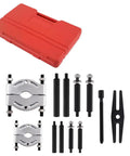 Heavy Duty 12 Pc Bearing Puller Set For Auto Inner Ring Removal 30 To 75Mm Fits Cars Essential Mechanic Tool For Garage Use With Precision Extractors To Clear Auto Jams No Drama Workings Zero Damage To Parts On Any Car Engine Setup You Need. 12-piece steel puller set in red case
