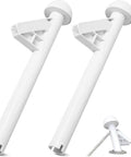 Rugged 1.4 Inch Fender Rod Holder For Boats With Universal Mounting, Multi Function Docking Tool in white, 2 Pack