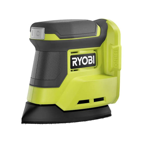 Ryobi Corner Cat Sander from Cordless Power Sander Accessory Bundle For 18V Ryobi With 5 Inch Random Orbit Sander And Corner Cat Sander DIY Friendly Finish Sanding Kit Pocket Flashlight Tools Only No Battery Included Bare Tool Pack For DIY Projects.