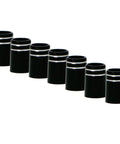 Pro Grade Replacement Black Plastic Golf Ferrules Set For 0.370 Parallel Tip Shafts, 19x13.6x9.5mm, Easy Install, Pack Of 10