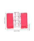 Peel And Stick Clear Acrylic Cabinet Hinges 80 Pack No Drill Install For Cupboards Freezers Wardrobes, hinge dimensions shown