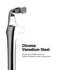 Close-up of a 15 Inch Wrench Extender With Extra Reach And Torque Boost, Chrome Vanadium steel, ergonomic grip for tight spots.