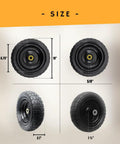 10 Inch Solid Replacement Tire And Wheel For Cart Dolly And Hand Truck With Five Eighth Inch Axle Bore And Double Sealed Bearings