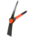 Compact Heavy Duty Miniature Pick Mattock with Fiberglass Handle for Gardening Digging Camping and Landscaping
