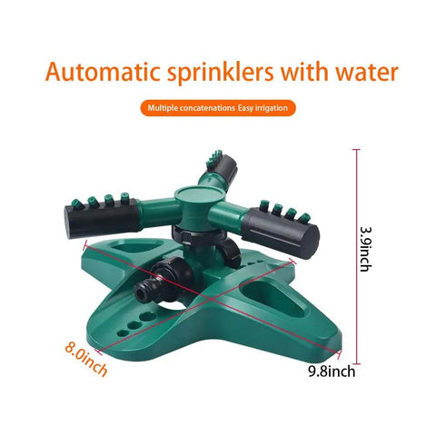 360 Degree Rotating Garden Sprinkler For Yard And Lawn, Automatic Sprinkler With Wide Area Coverage, Adjustable Watering System