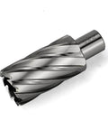 Side view of annular cutter with Weldon shank, steel body, 1-5/16 in cutting diameter