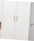 Zinc Alloy Cabinet Pulls Set 2 Pack, Sleek Cupboard Handles For Dresser on white wardrobe