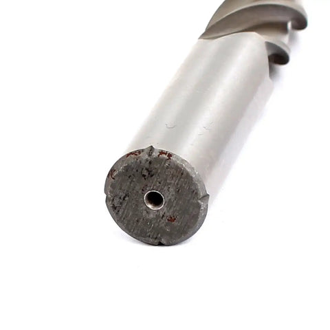 Base view of End Mill With Helical Groove 16mm 4 Flute Straight Shank Milling Cutter 95mm Overall Length 16mm Cutting Depth