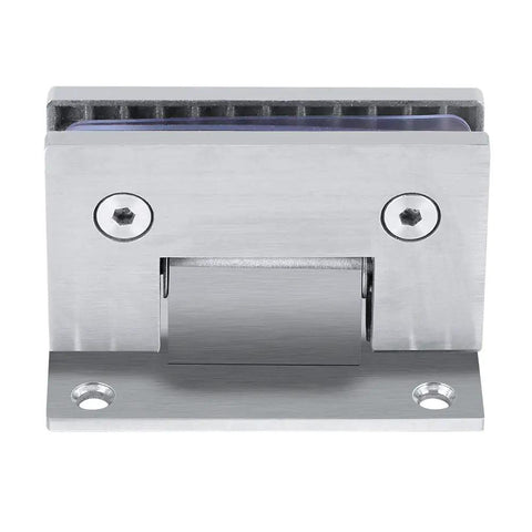 Heavy Duty Black High Carbon Steel Frameless Shower Door Hinge With Smooth Auto Closing Action Fits 8Mm To 10Mm Glass And 800Mm Widths front view