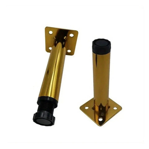 Adjustable Furniture Leg Set 4 Pack DIY Replacement Feet For Tables And Cabinets, durable gold legs with adjustable height