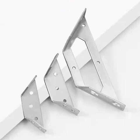 Heavy Duty Stainless Steel Angle Bracket Set Of 20 Corner Braces Tarnish And Rust Resistant Silver Shelf And Furniture Support Brackets