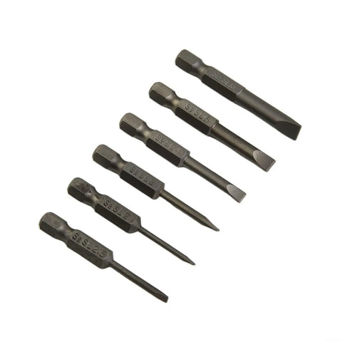 Get Your Hands On These Top Tier Precision Slotted Screwdriver Bits For Power Drills Featuring alloy steel hex shank bits, 2 to 6mm