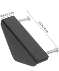 Triangle Cabinet Pulls Set Of 4 Black Aluminum Drawer Handles 64 Mm Center To Center Mounting showing back view with screws