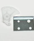 Angled Tab Dishwasher Drain Solenoid Assembly Kit with metal bracket and white plastic part for reliable drainage control system