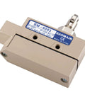 Rugged 15A 250VAC Beefed-Up Limit Switch With IP65 Sealed Body, Cross Roller Plunger Actuator shown in side view