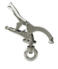 Heavy Duty 9 Inch Drill Press Slot Vise Locking Clamp with a sturdy steel design, ideal for securing workpieces during woodworking.