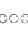 Three metal internal thread cutter rings from the Belnotelt Pvc Pipe Threader Kit for precise PPR and PVC plumbing.