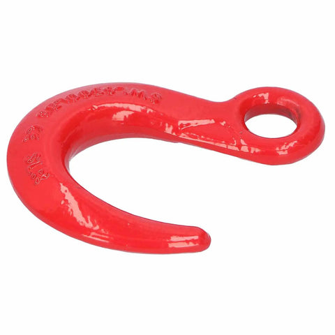 Red 2 Pack Large Opening Lifting Hooks Built Tough For 6500 Lbs Load Bearing Beefy Alloy Steel Crane Hooks For Industrial Construction