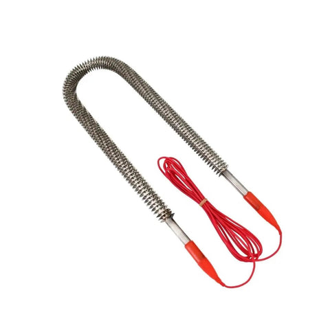 Top Tier 220V 1KW Electric Fin Heater With Waterproof Tubular U Shape Build And 2.5M Power Cord Pumps Out Rapid Warmth For Commercial Ovens And Bakery Proofers Built Tough To Crush Heavy Everyday Workloads - stainless steel tubular heater with red power cord.