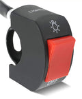 Universal Motorcycle Handlebar Toggle Switch With On Off Push Button 12V 10A For 7/8 Inch Handlebars Fits U5 U7 U2 Motorcycles Scooters Electrombile Motorbike Red Must Have, red ON/OFF push button on black 7/8-inch handlebar clamp