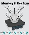 Premium Lab Airflow Dryer Rack With 12 Holes And Tree Branch Duct Design For Efficient Glassware Drying Electric Heating Unit with adjustable airflow.