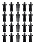Heavy Duty 20 Pack Black Plastic Spring Loaded Repair Pins For Plantation Shutters And Cabinet Doors Rust Proof Damper Replacement Furniture Hardware set displayed in a grid.