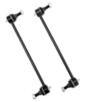 Front Sway Bar Link Kit 2 Piece Fits Honda Pilot 2006-2015 MDX 2006-2013 ZDX 2010-2013 Replacement To Stop Clunking And Leaning In Turns No More Bouncing Or Uneven Tire Wear., two black steel sway bar links with threaded ends