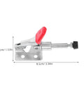 4-Piece Heavy Duty Push-Pull Toggle Clamps Set With Iron Horizontal Elbow Joints Quick-Release For Welding And Woodworking In The Shop Or On Your Workbench Fixtures Built For Fast Setup And Stable Grip, 8.5cm x 4cm clamp