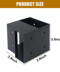 Rock Solid 8 Piece Workbench Bracket Kit For 2X4 Lumber three way right angle connector, 3.8 inch heavy duty carbon steel size.