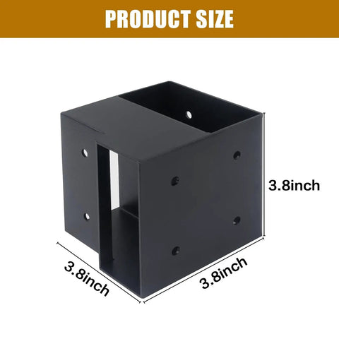 Rock Solid 8 Piece Workbench Bracket Kit For 2X4 Lumber three way right angle connector, 3.8 inch heavy duty carbon steel size.