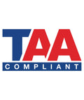 TAA compliant logo in red and blue, signifies adherence to compliance standards.