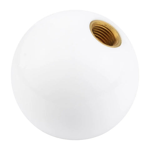 Dope Ball Shift Knob 5 Speed Round Gear Stick Shifter Knob For Most Manual And Automatic Cars White Finish Ergonomic Grip