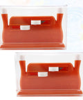 Mini Design Needle Threader Two Pack Threading Device Plastic Double Head Sewing Threading Guide Tool Easy To Use Red For Home And Shop Use Handy Gift For Mom And Elderly Shoppers Quick Effortless Needle Threading For Any Needle, two orange plastic threaders in clear cases