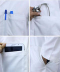 Ultra Comfortable Unisex White Lab Coat For Men And Women 40 Inch Premium Poly Cotton Blend Spacious Pockets Durable And Easy Care