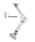 Hydraulic Stop Hinge For Kitchen Cabinet Doors With Lift Up Flap Support, Adjustable Polish Finish Hardware, screws included