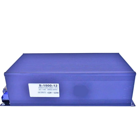Beefy 12V 125A Switching Power Supply For Industrial Control Equipment 12V To 13.8V 1500W DC Power Converter with blue metal case