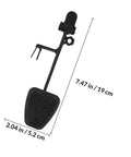 Racing Go Kart Foot Pedals Set With Non Slip Foot Rest Grippy Durable Plastic And Alloy Construction side view, dimensions shown