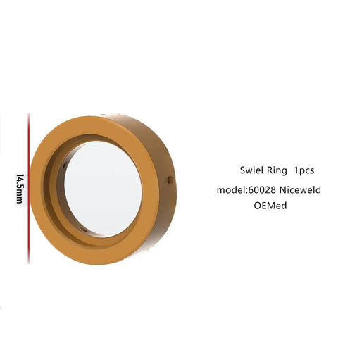 Electrode and Shield Cap Swirl Ring Kit for IPT60 IPTM60 IPT40 PT40 Plasma Torches, 14.5mm swirl ring visible