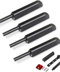 Push To Open Magnetic Cabinet Latches 4 Pack No Knobs Needed Hidden Door Hardware Drawer Push Release Strong Magnetic Latch For Kitchen Cabinets RV Closet Black