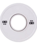 0.5 Kg Barbell Change Plate With Grooved Inner Design For Stable Lifts, White Finish, Top View