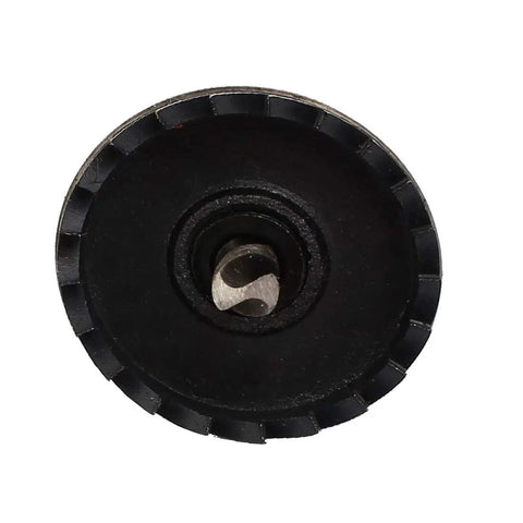 Black Heavy Duty HSS Hole Saw Kit, 35mm Cutter, front view showing blade and pilot drill bit for precise cutting