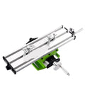 Durable Metal Bench Drill Vise With X And Y Coordinate Adjustment for woodworking, featuring a sliding base and sturdy metal construction.