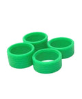 Light Green 22mm And 22.5mm Racing Tire Skin Upgrade For 1 28 Scale RC Cars Wheel Rim Cover Set Pattern Tire Skins To Beef Up Stability Reduce Friction And Protect Internals High Quality Spare Parts shown in a group of four.