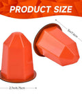 Snag These Bad Boys 20 Pack Magnetic Fire Sprinkler Paint Covers Designed for Recessed Heads, 3 in tall and 2.7 in wide, orange PVC shields.