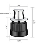 8Pcs Retractable Embedded Spring Knobs Hidden Pulls For Doors Tatami Drawers And Cabinets space saving handles bright chrome dimensions